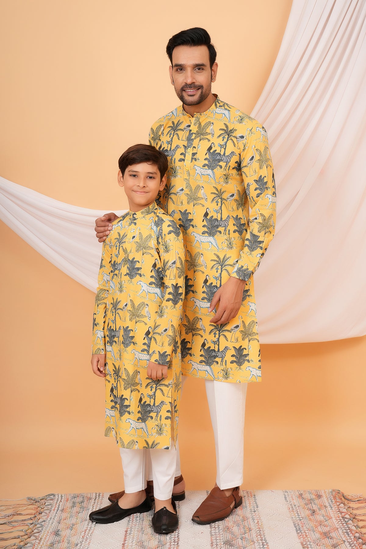 The Wild Jungle Theme Playful Printed Kurta For Beta