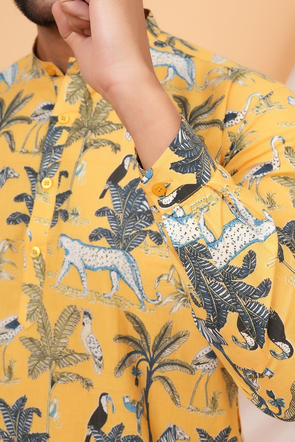 The Wild Jungle Theme Playful Printed Kurta For Beta