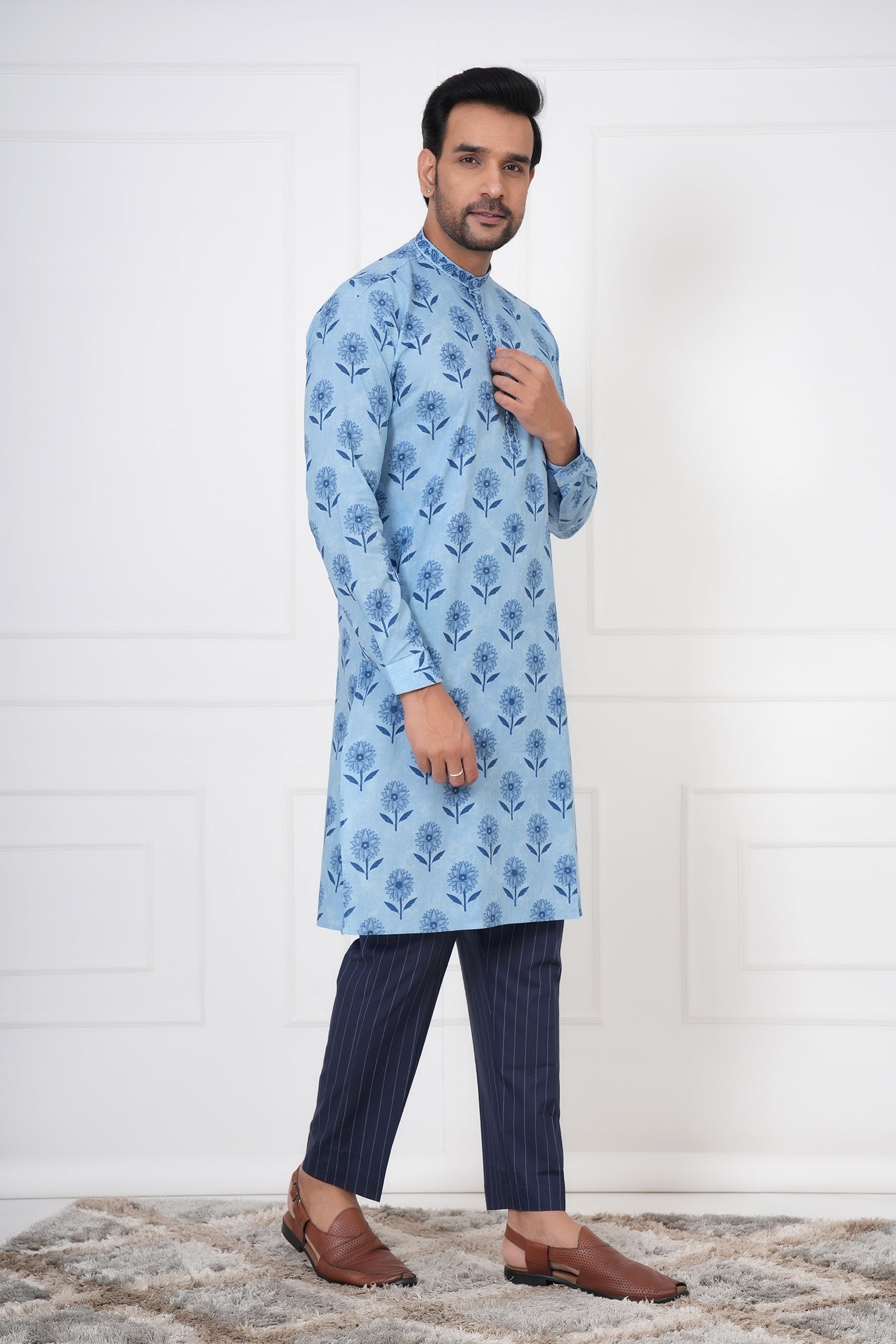 Light Blue Men's Kurta