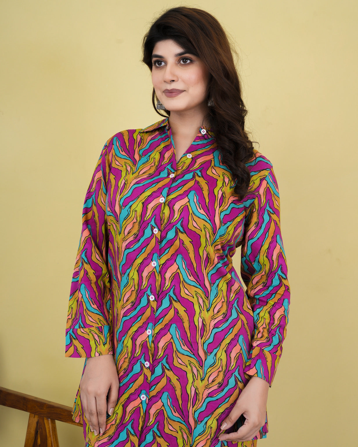 Multicolor Rayon Fabric Co-ord Set