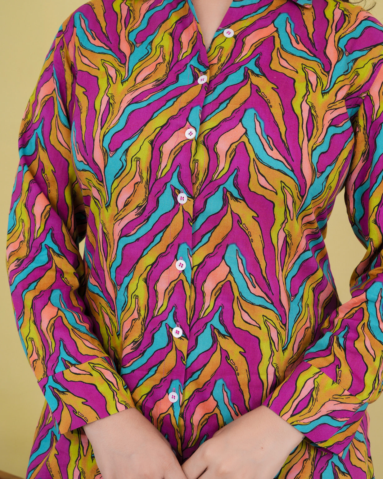 Multicolor Rayon Fabric Co-ord Set