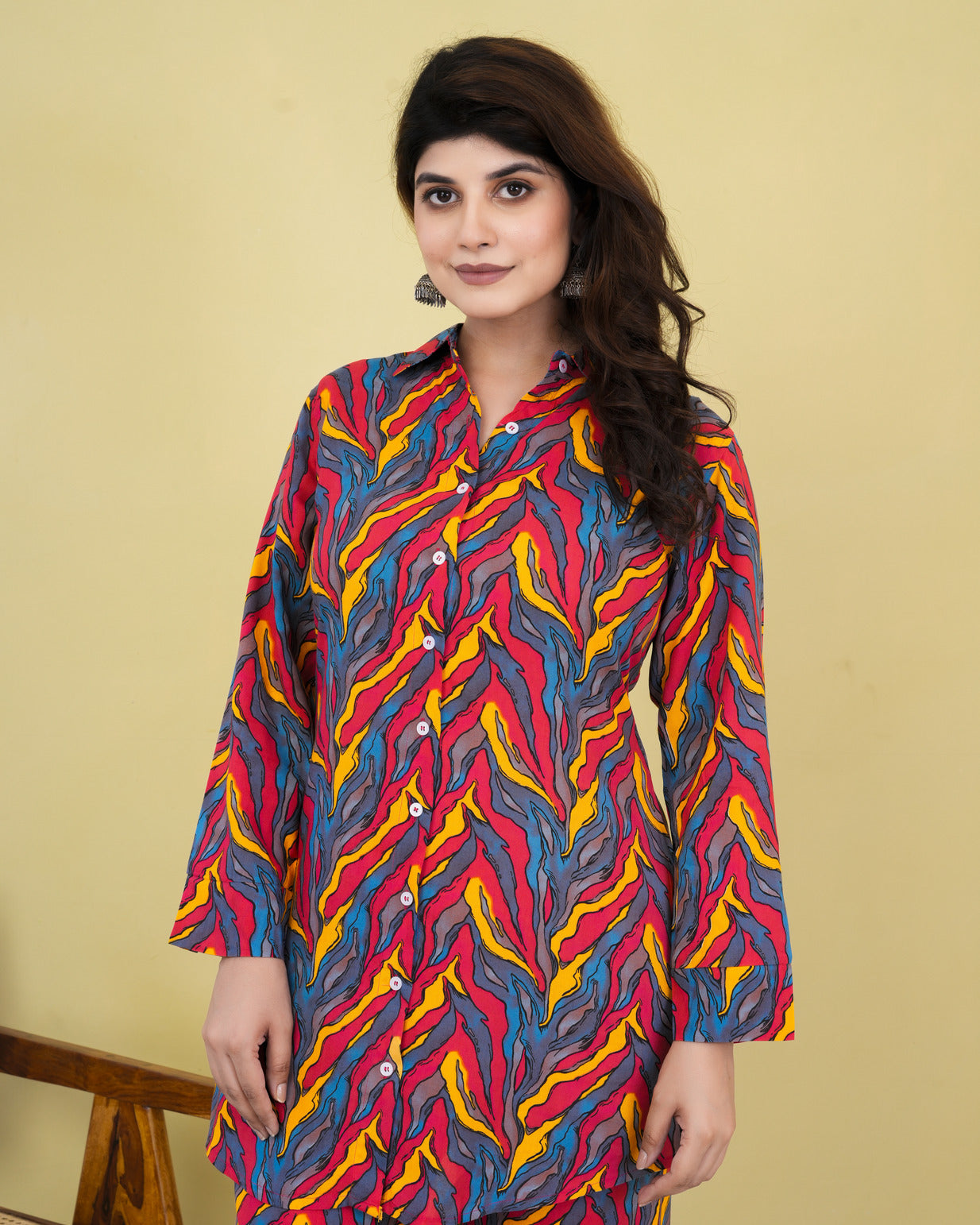 Multicolor Rayon Fabric Co-ord Set