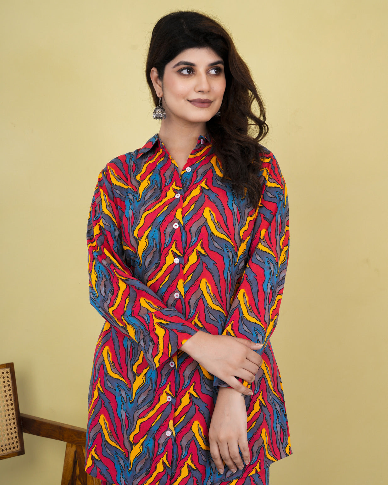 Multicolor Rayon Fabric Co-ord Set