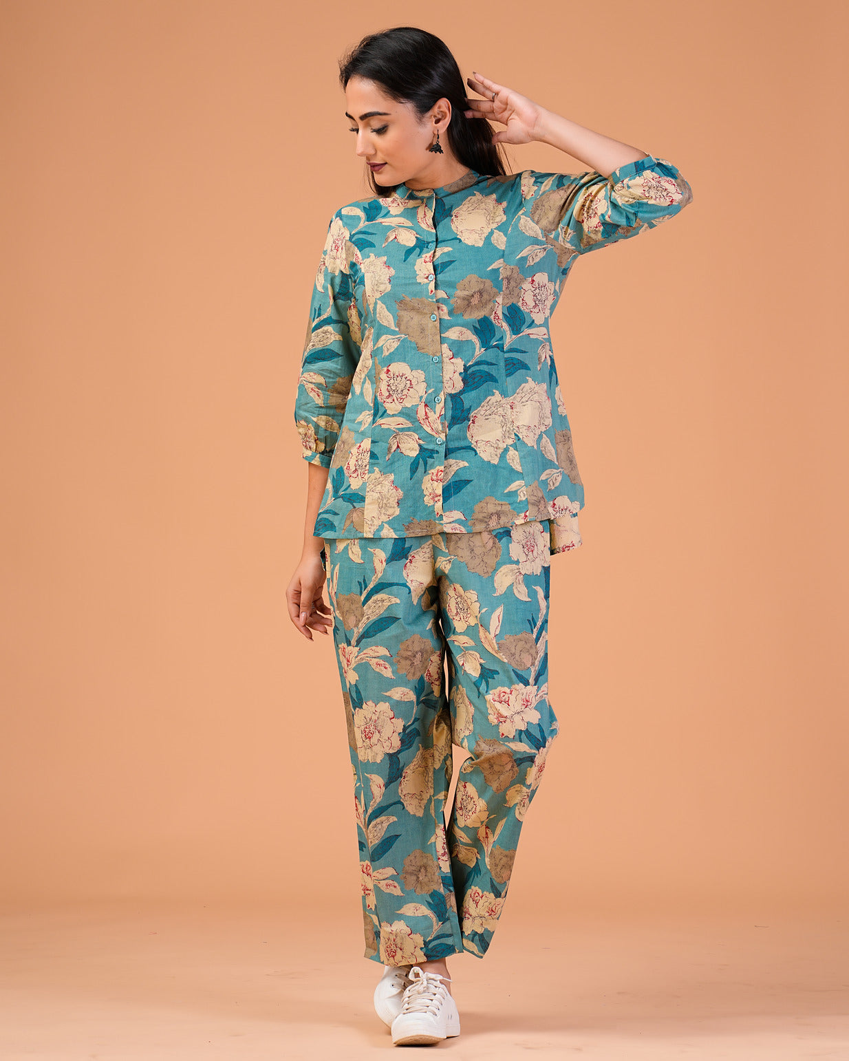 Sapphire Floral Cotton Co-Ord Set