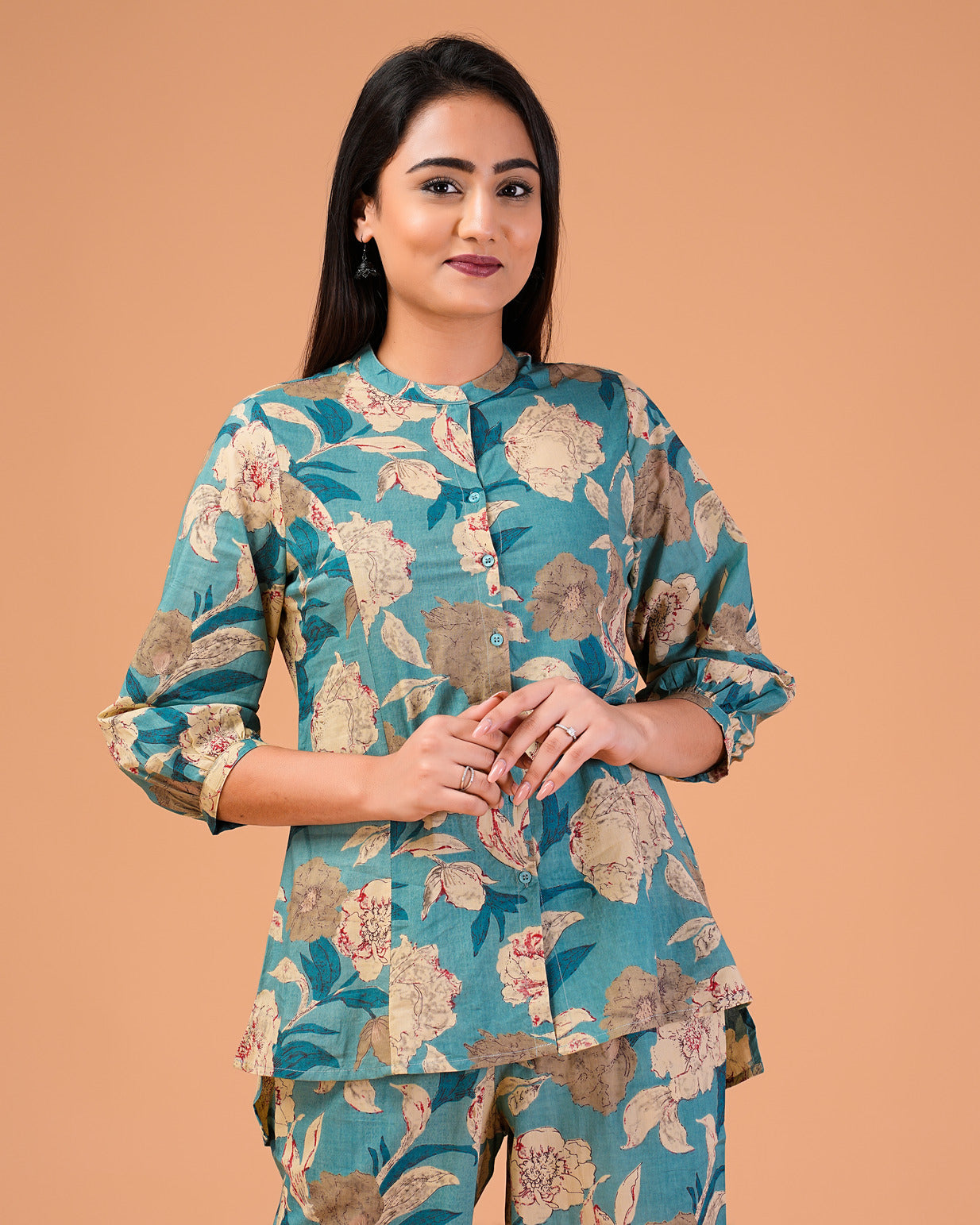 Sapphire Floral Cotton Co-Ord Set