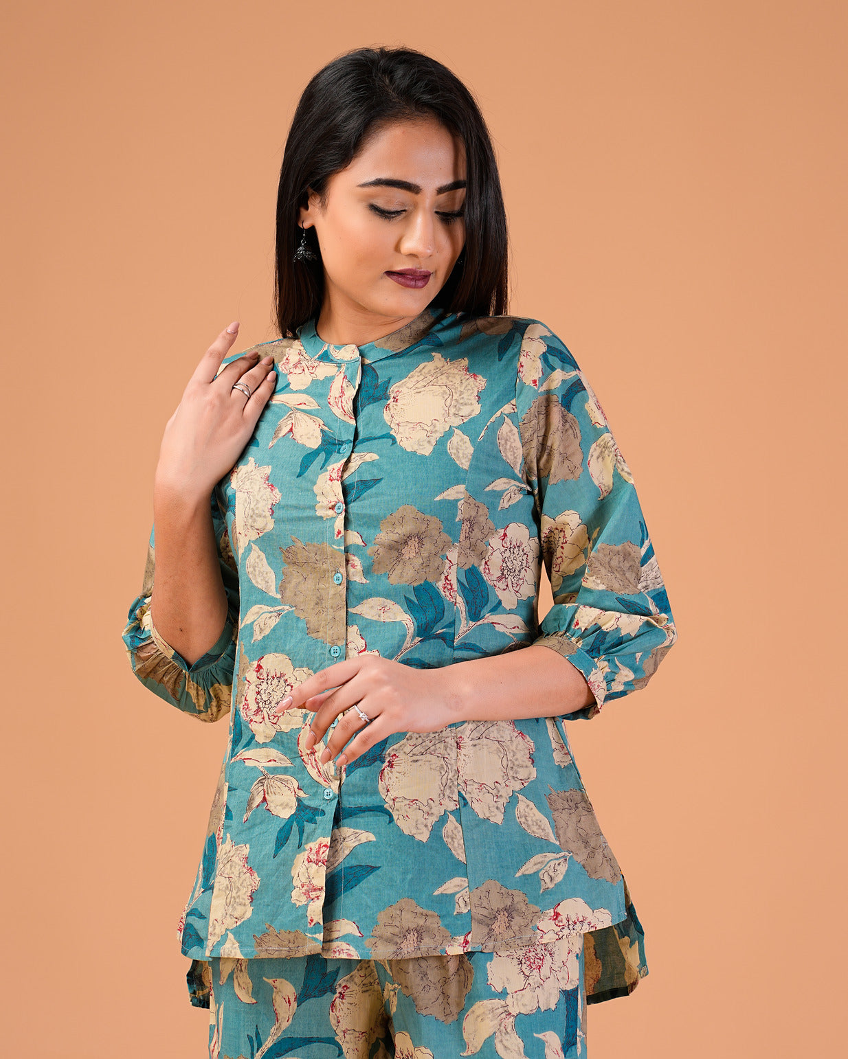 Sapphire Floral Cotton Co-Ord Set