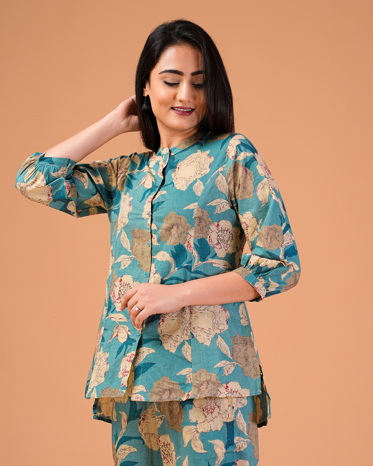 Sapphire Floral Cotton Co-Ord Set