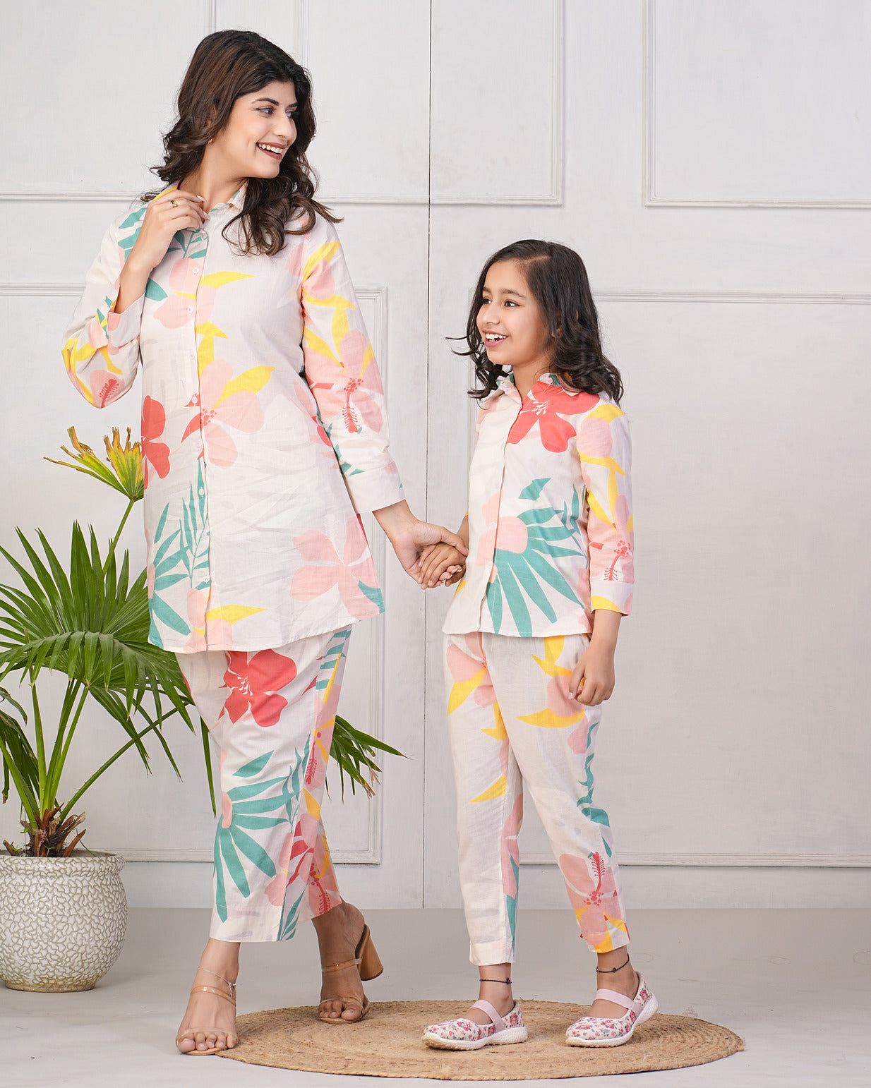 Pastel Floral Printed Cotton Co-Ord Set