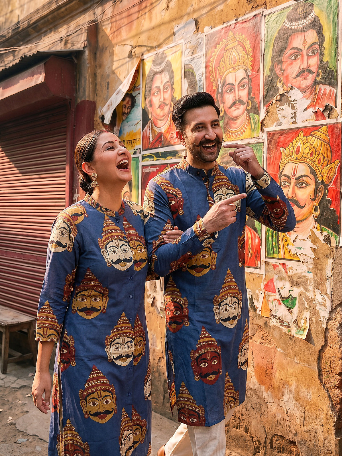 Mask Print Jodi couple candid