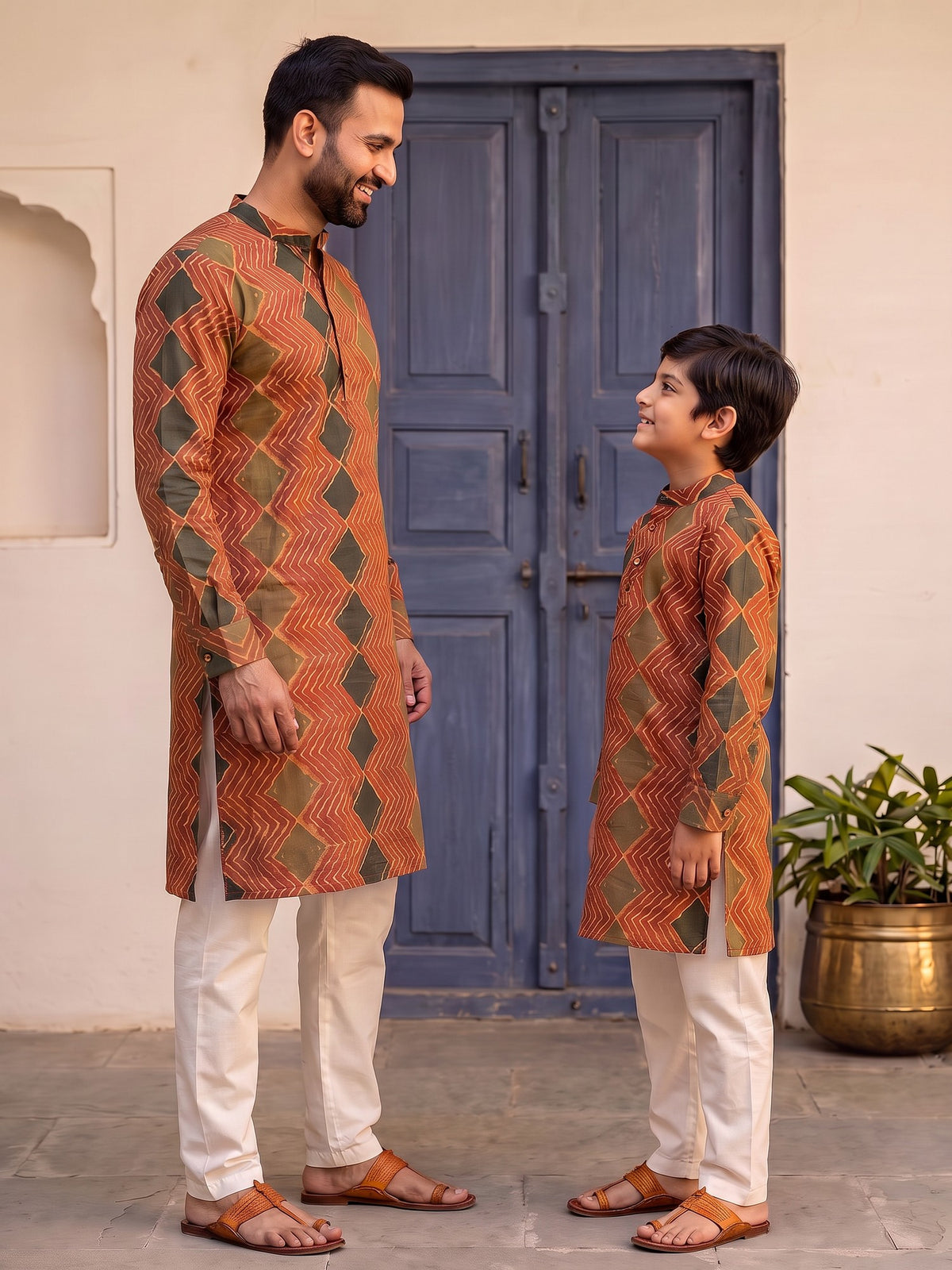 The Striking Zig-Zag and Diamond Pattern Kurta For Beta