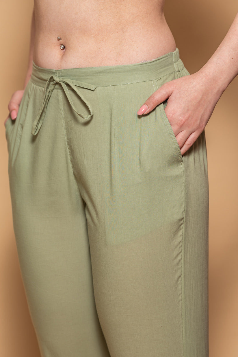 Pastel Green Simple Kurti Pant