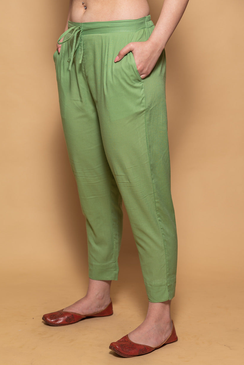 Mehendi Green Simple Kurti Pant
