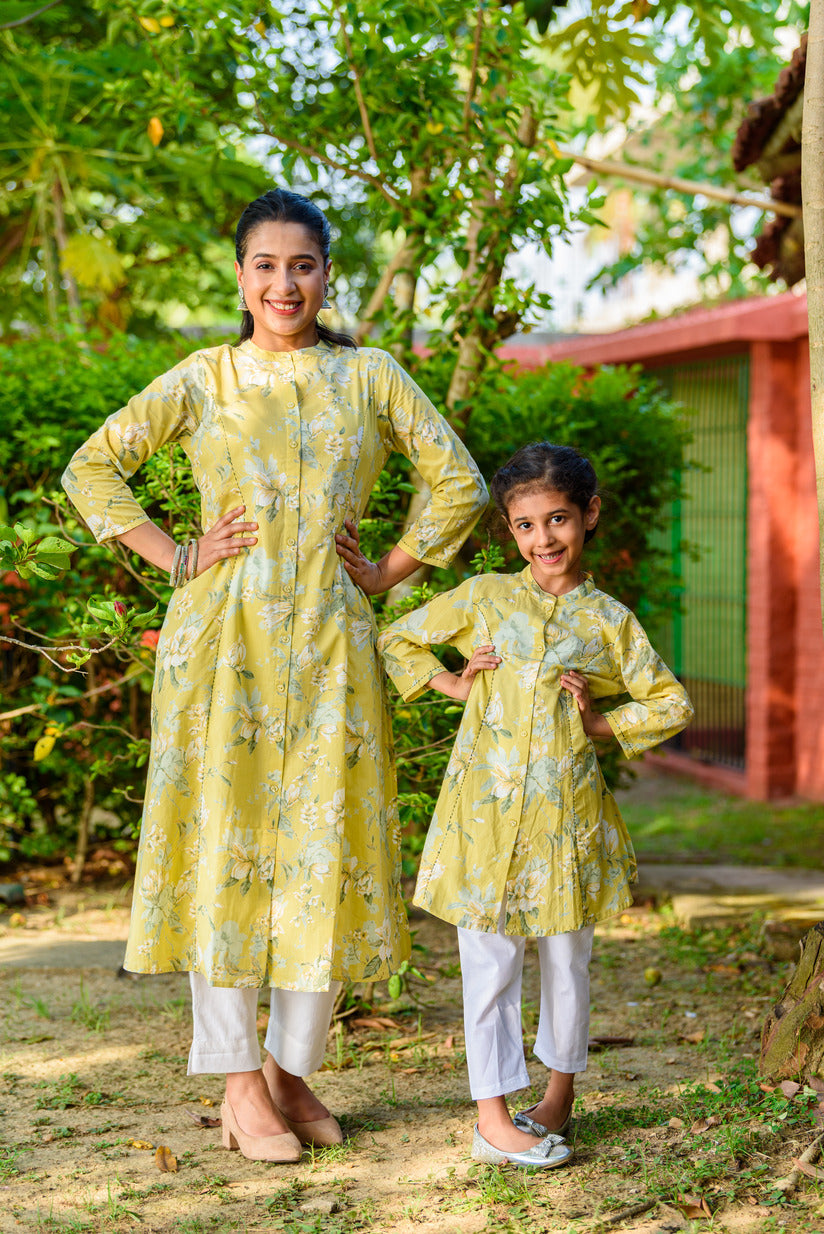 Popular Yellow Georgette Kurti and Yellow Georgette Tunic Online Shopping
