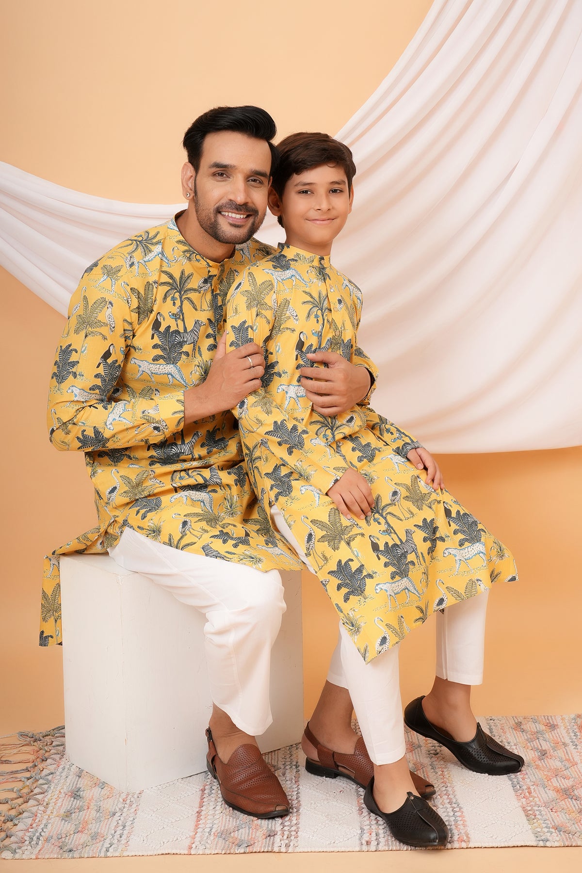 The Wild Jungle Theme Playful Printed Kurta For Beta