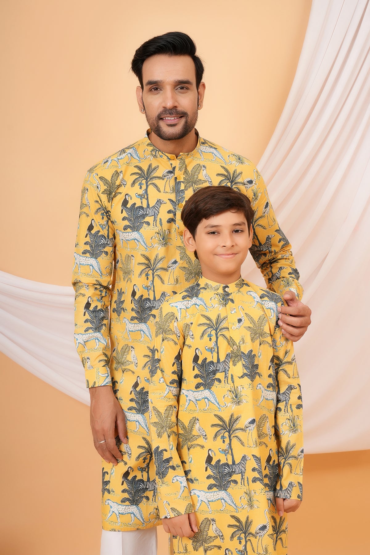 The Wild Jungle Theme Playful Printed Kurta For Beta