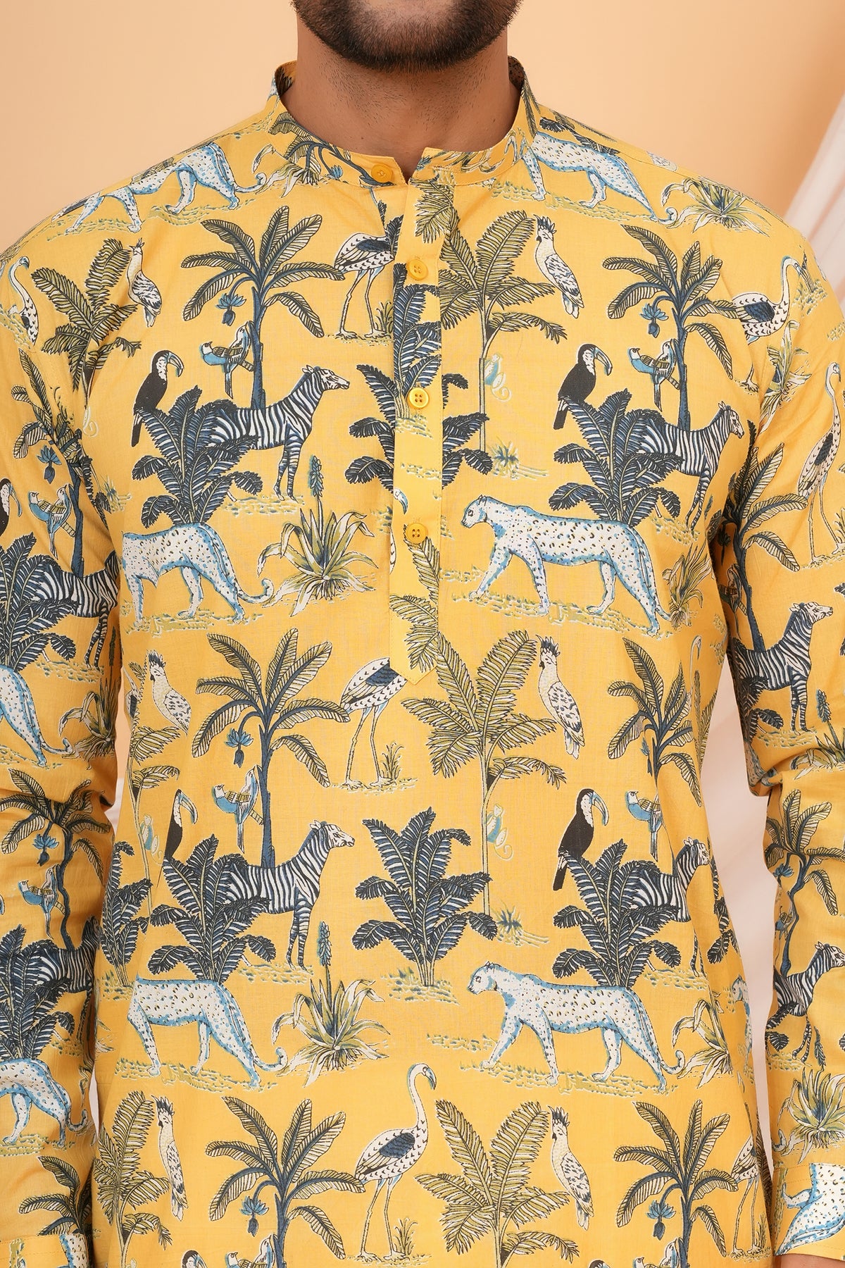 The Wild Jungle Theme Playful Printed Kurta For Beta