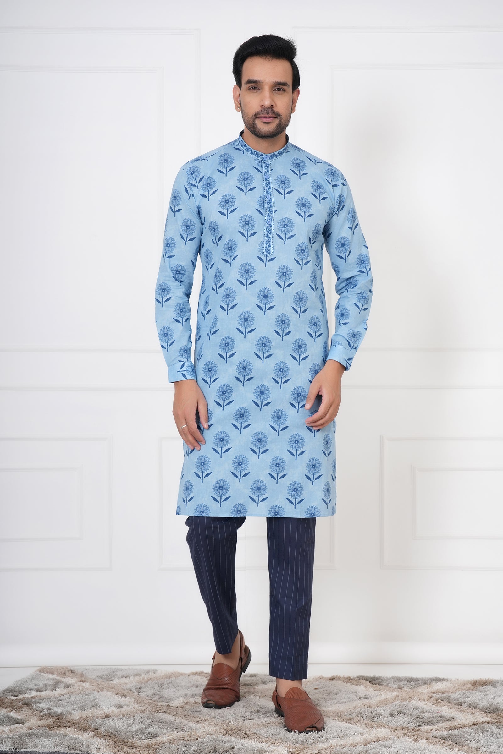 Light Blue Men's Kurta
