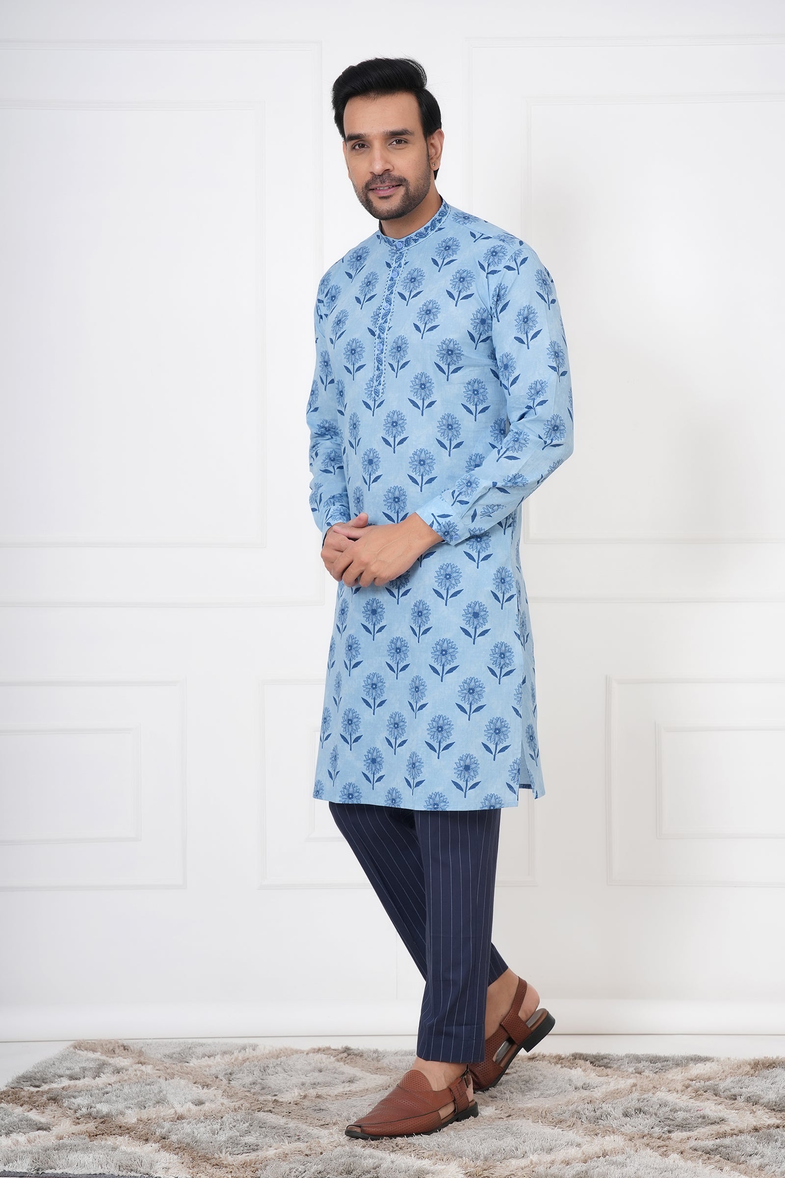 Light Blue Men's Kurta