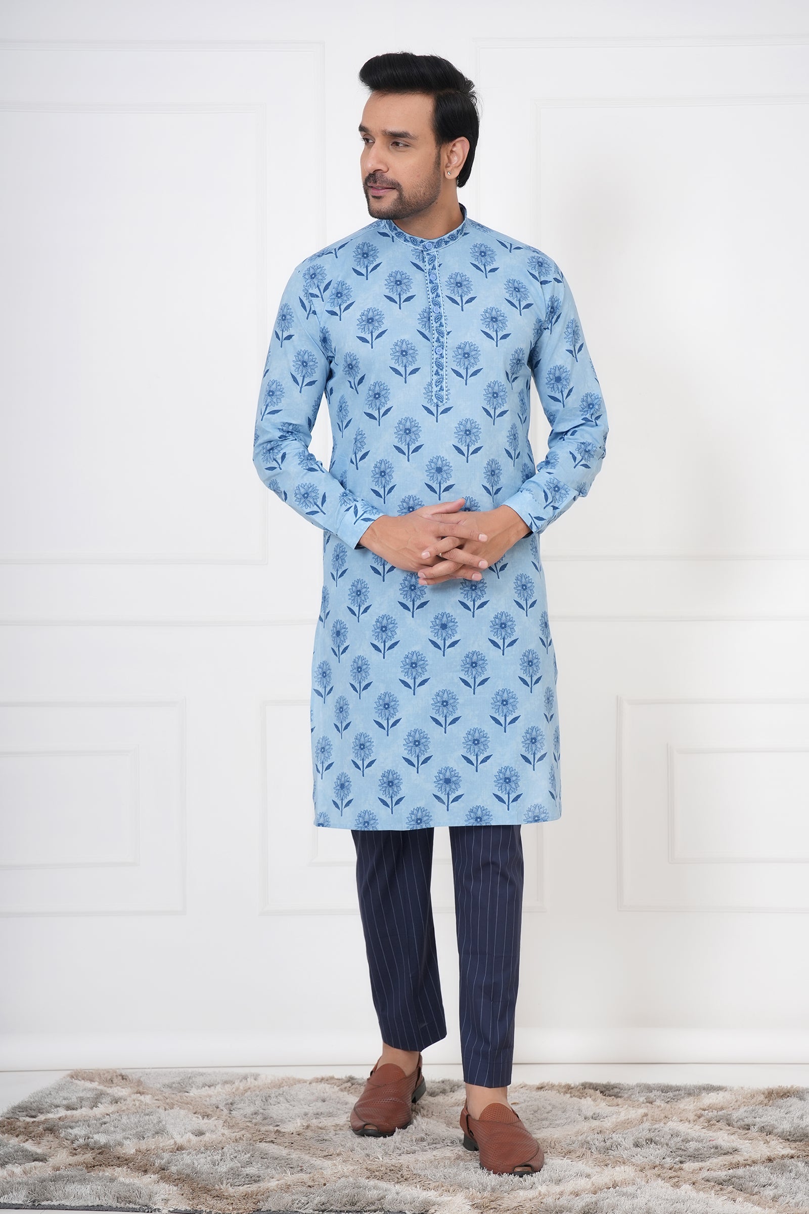 Light Blue Men's Kurta