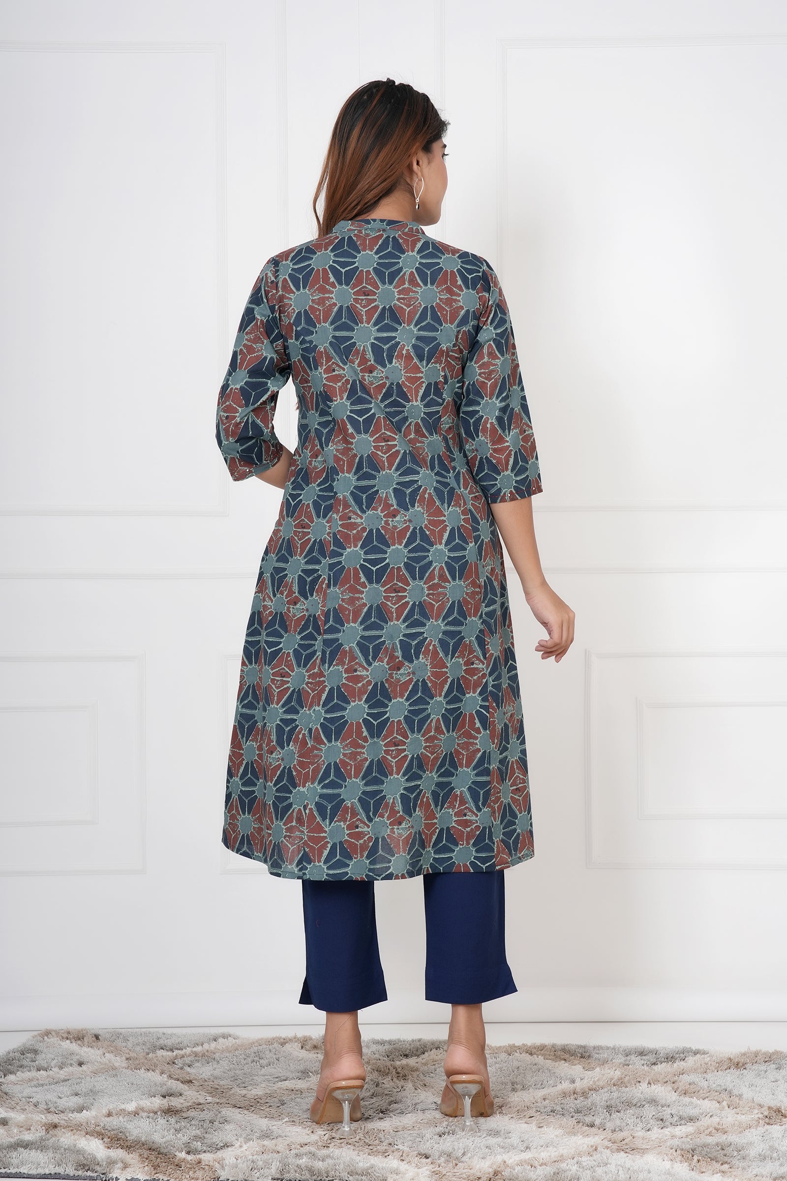Traditional Ajrakh Print Ladies Cotton Kurta