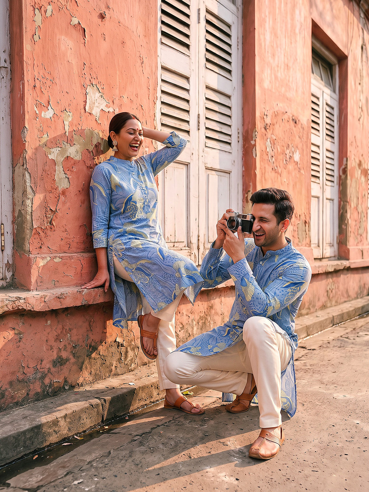 Iris Blue Jodi couple pose