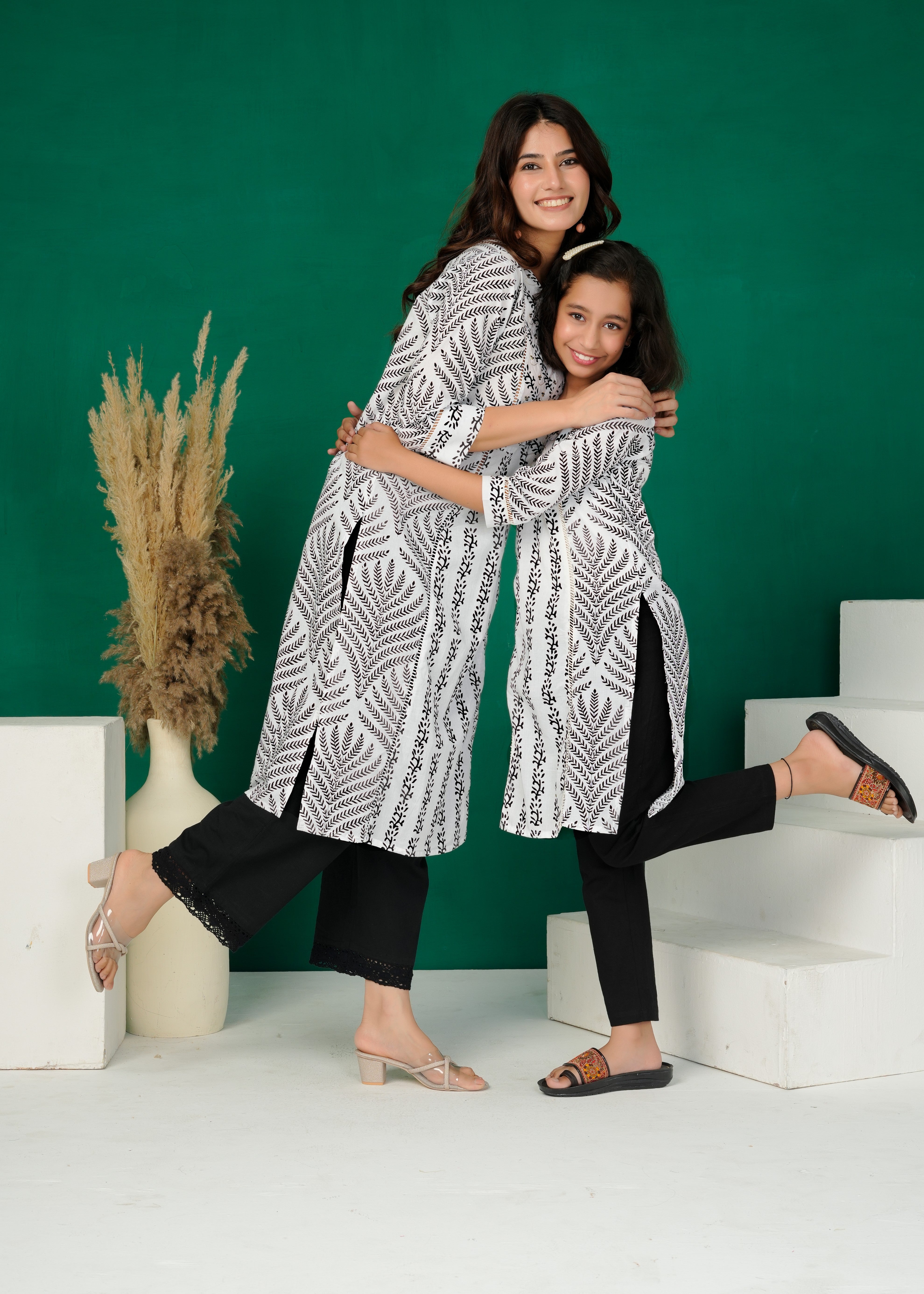 Traditional Printed Embroidered Kurta