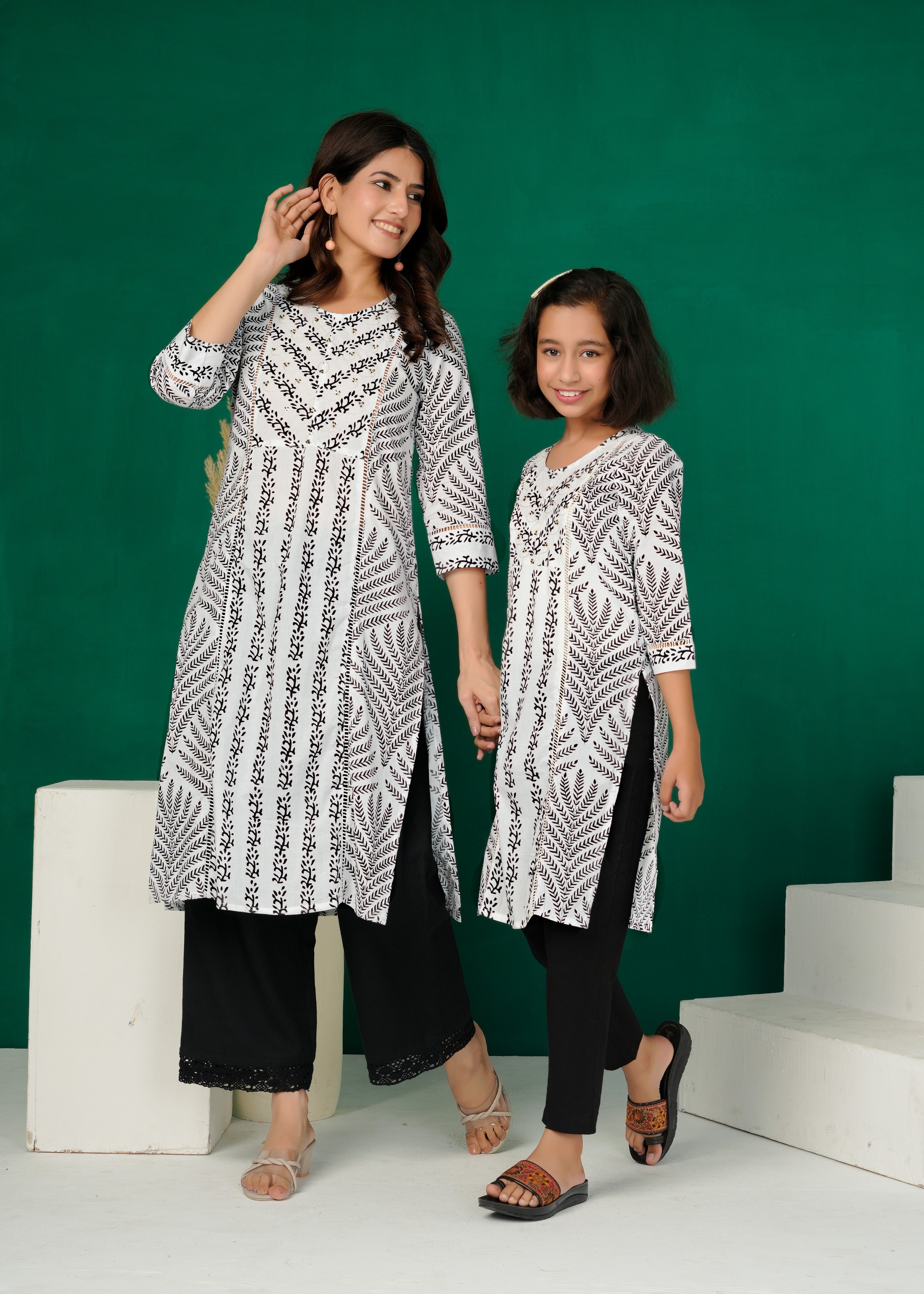 Traditional Printed Embroidered Kurta