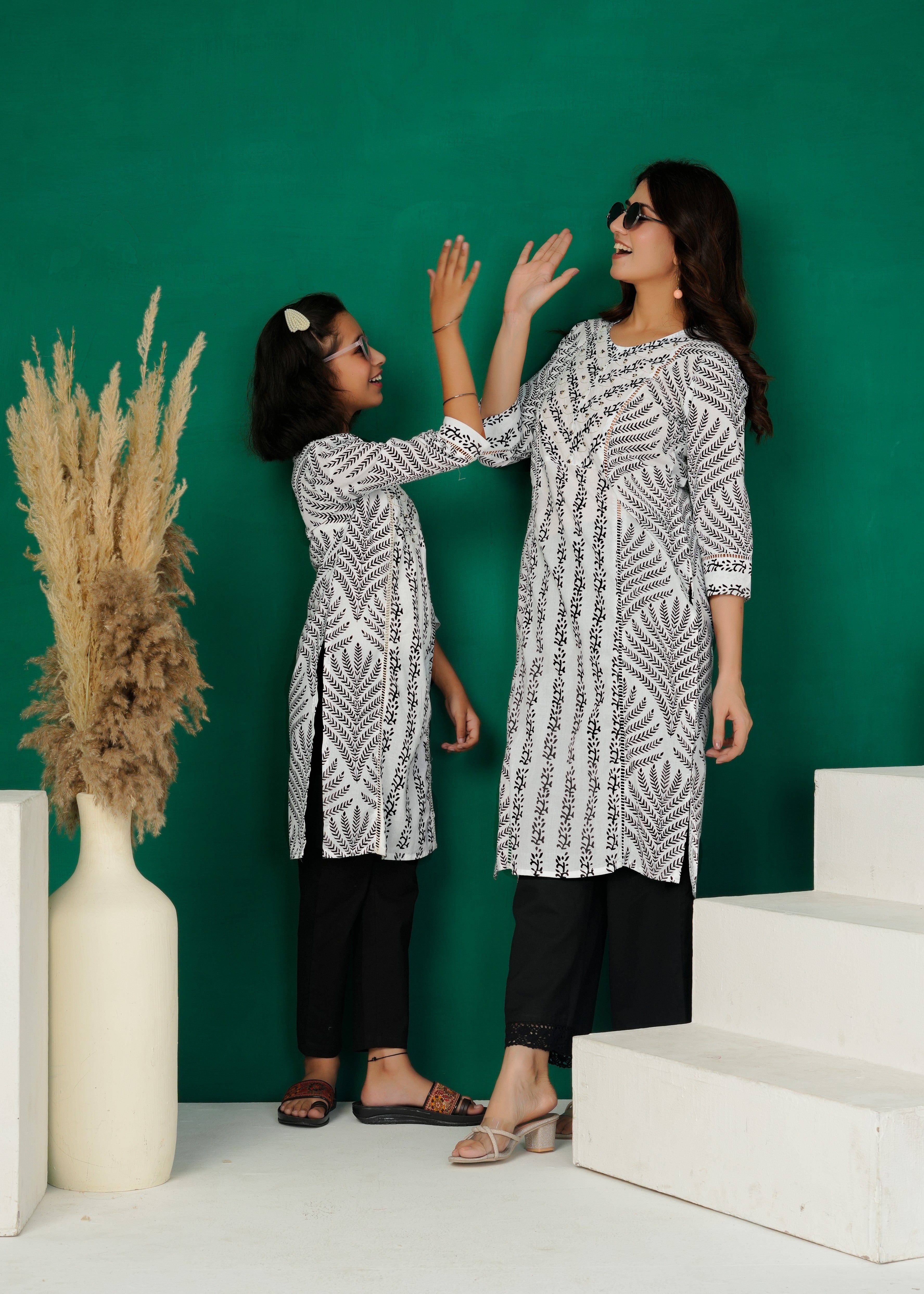 Traditional Printed Embroidered Kurta