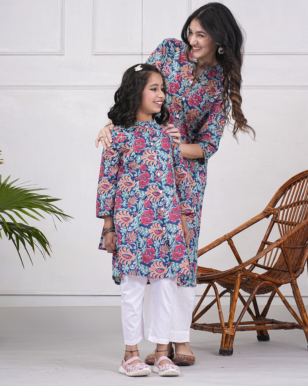 Multicolor Floral Print Cotton Kurti