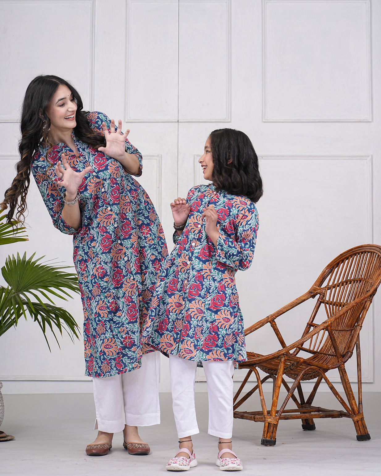 Multicolor Floral Print Cotton Kurti