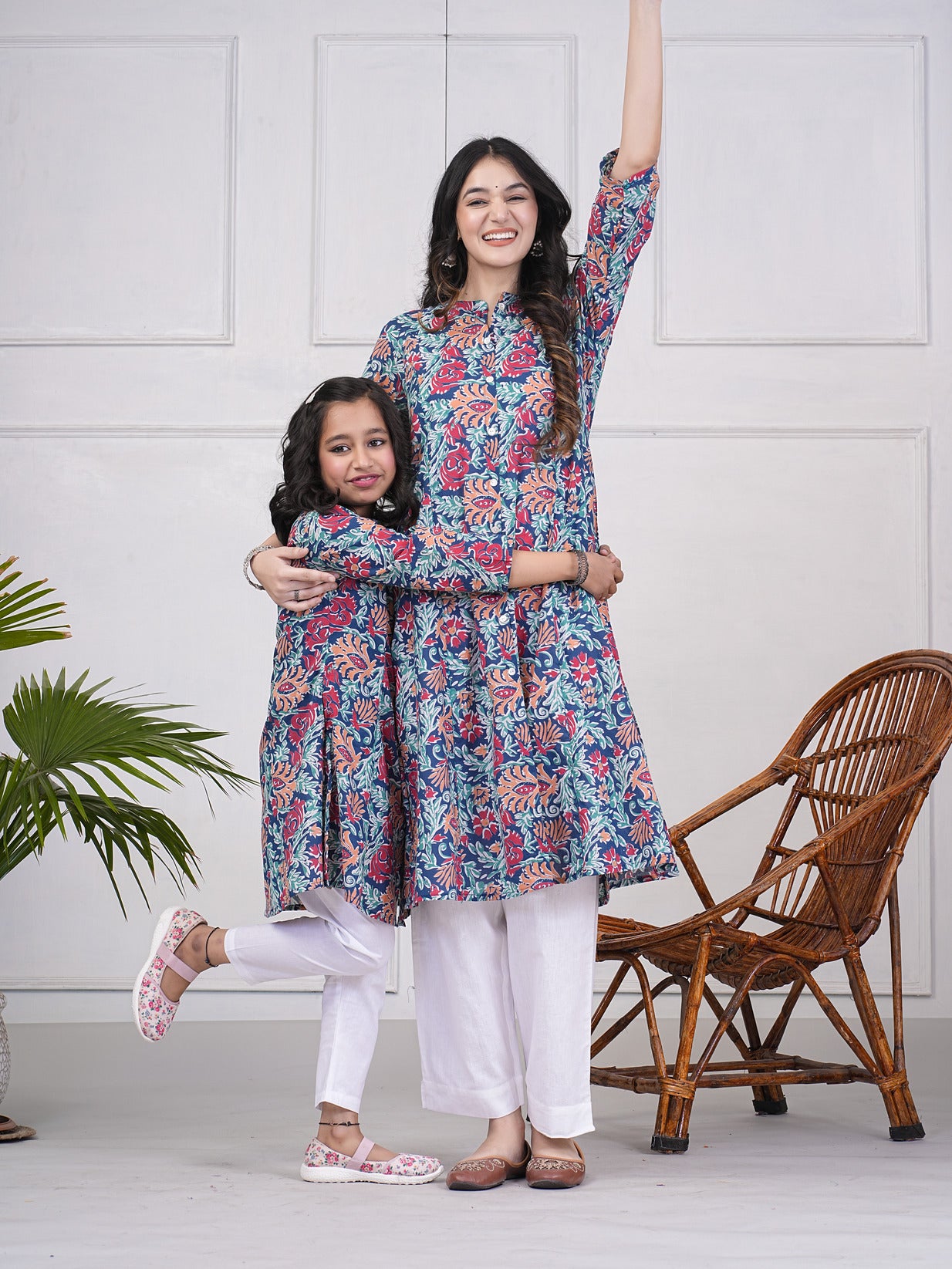 Multicolor Floral Print Cotton Kurti