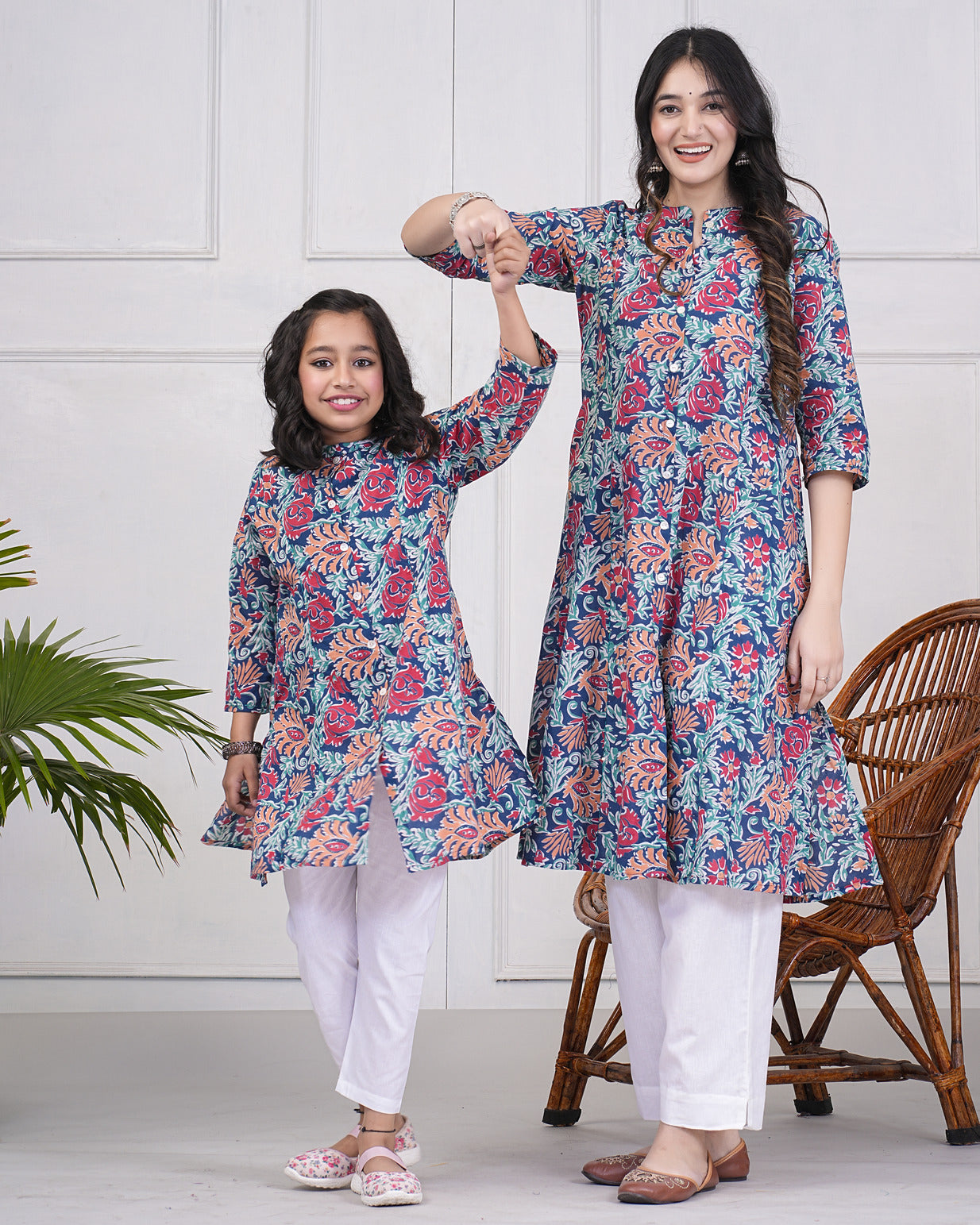 Multicolor Floral Print Cotton Kurti