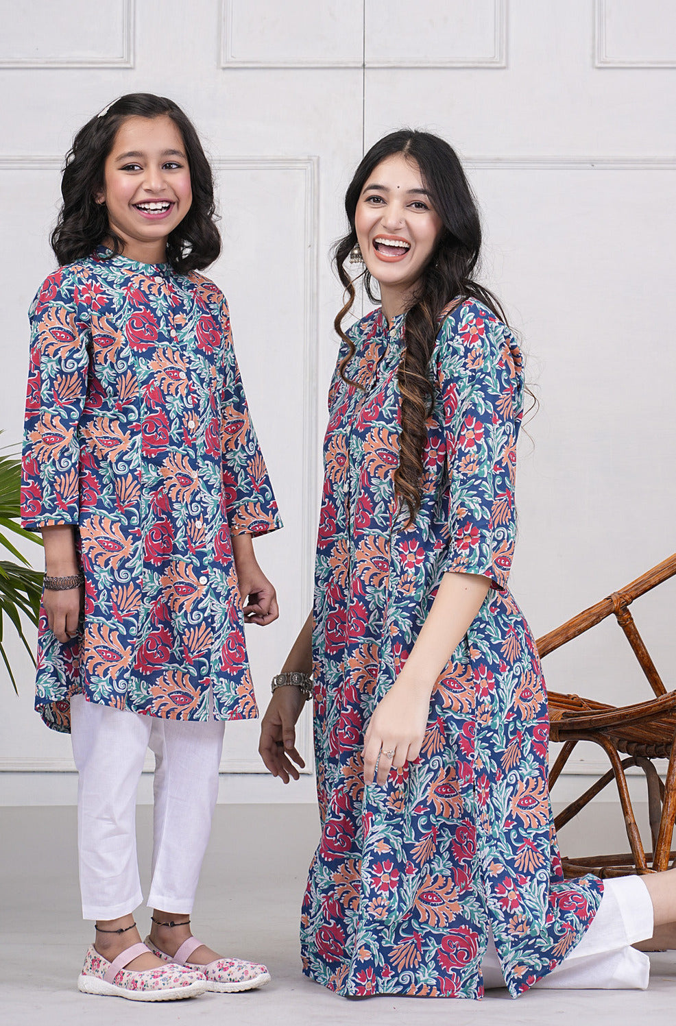 Multicolor Floral Print Cotton Kurti