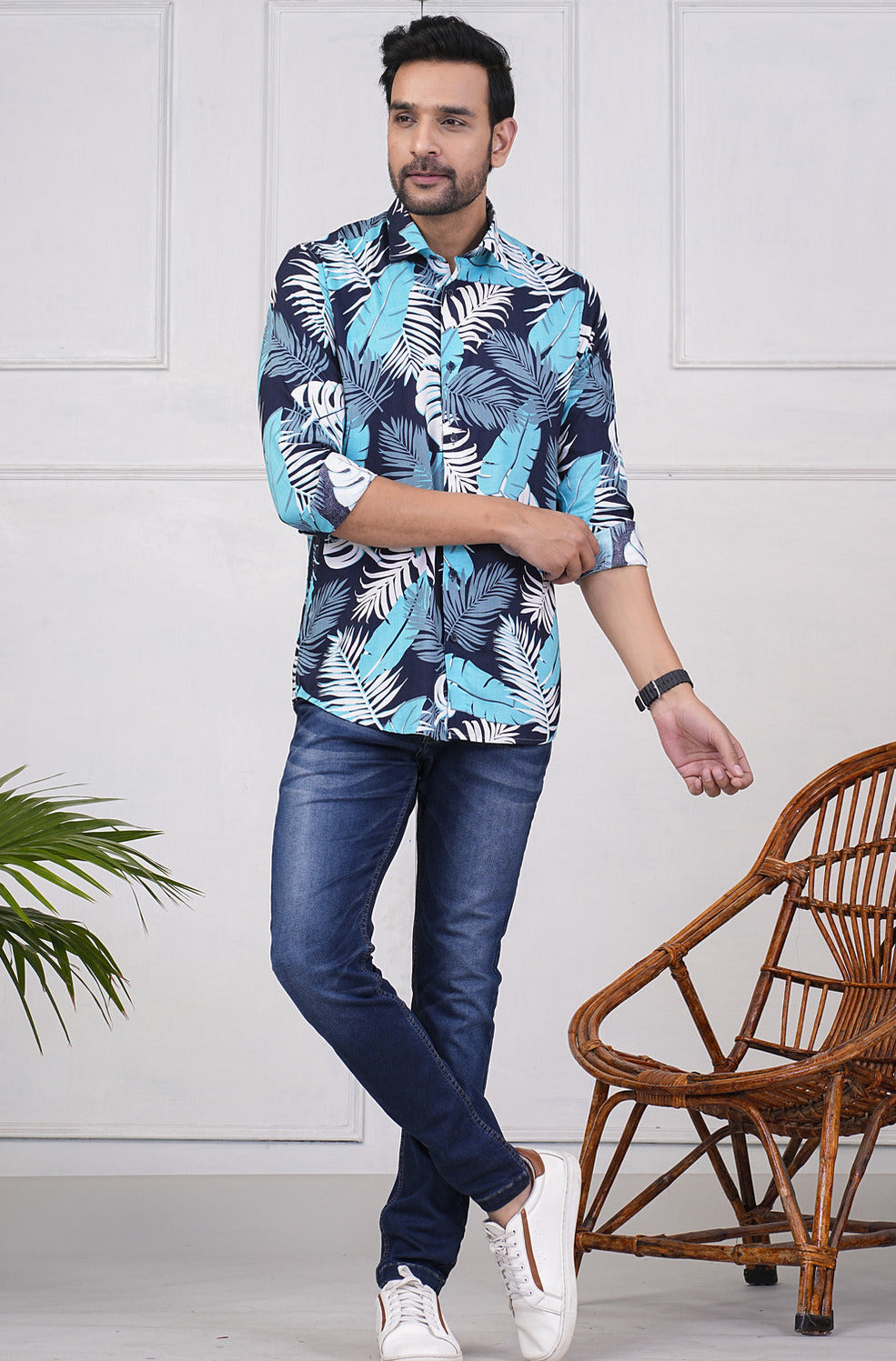 Tropical Printed Regular Fit Rayon Men's Shirt