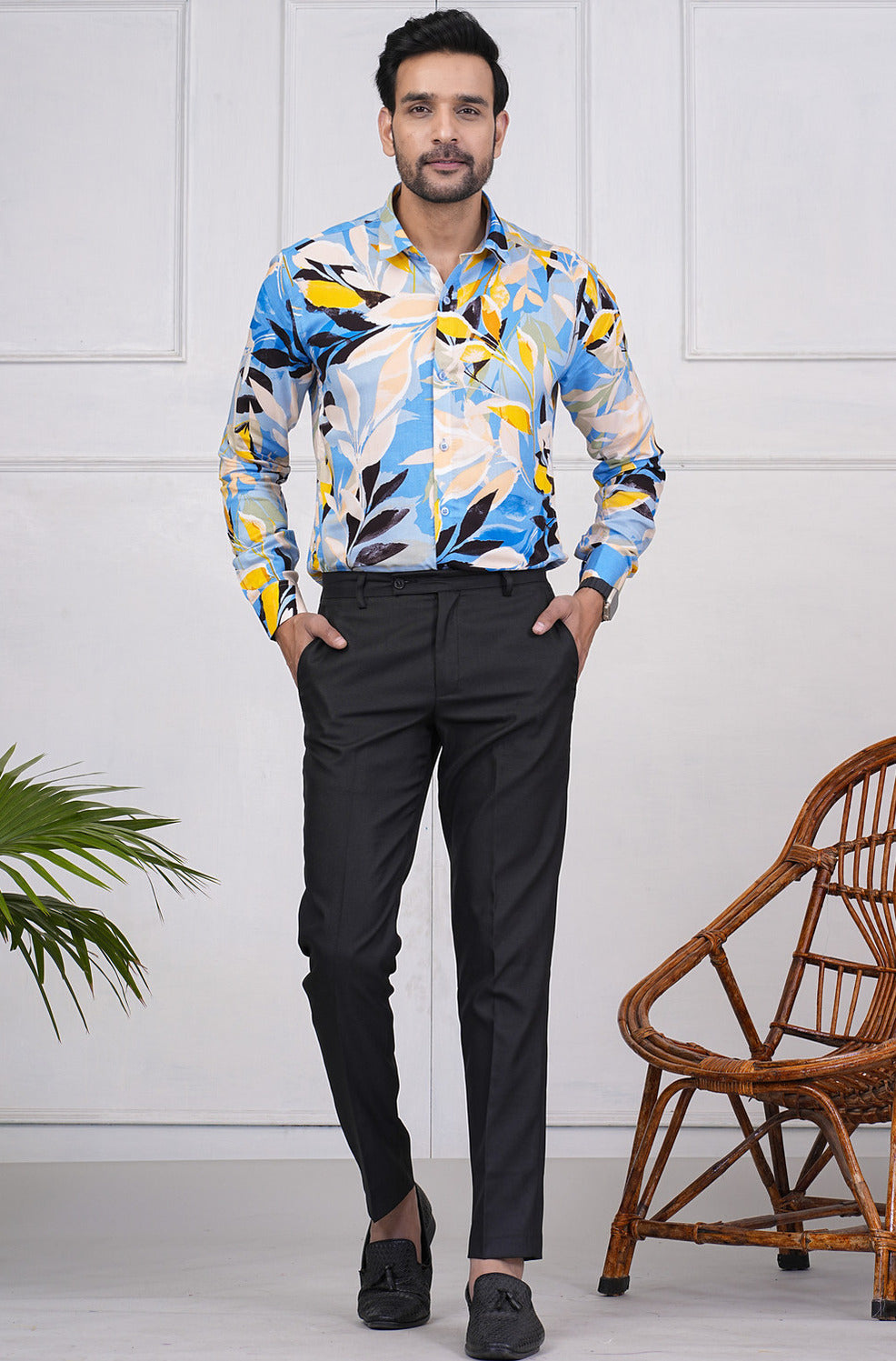 Multicolor With Rayon Fabric Regular Fit Men's Shirt