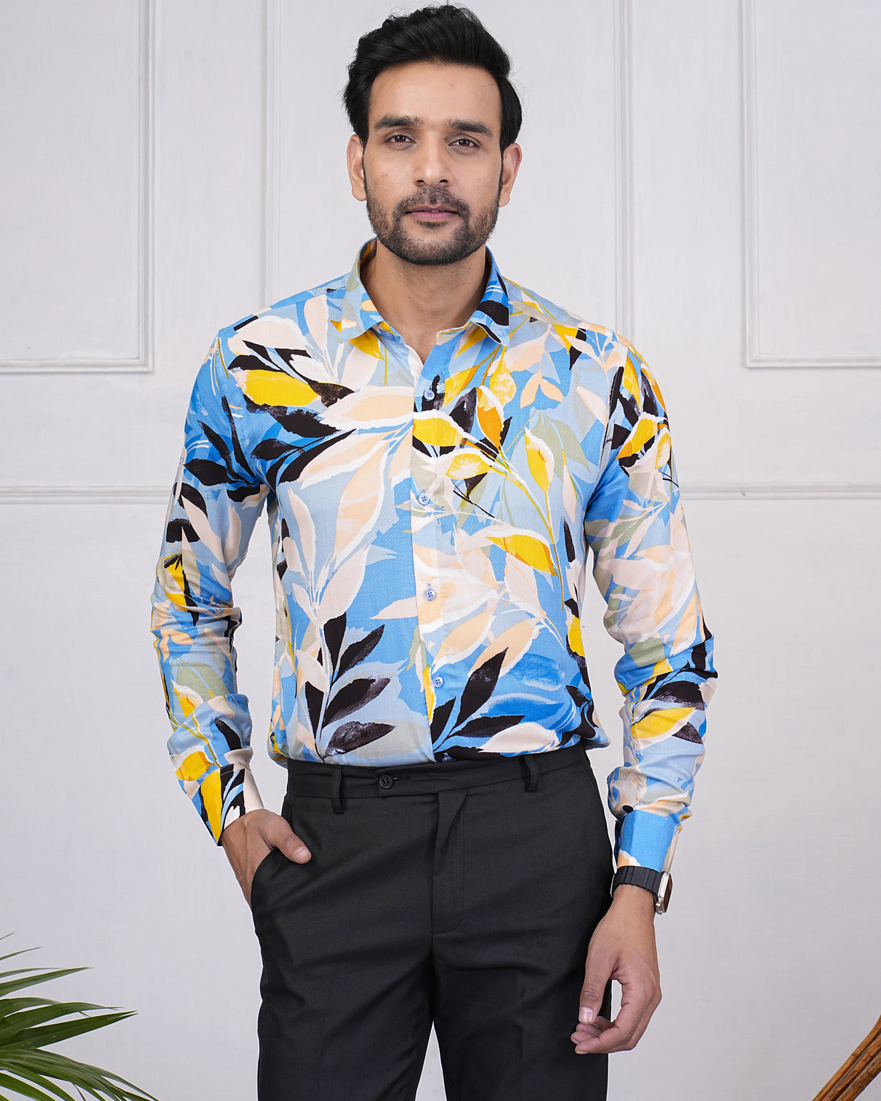 Multicolor With Rayon Fabric Regular Fit Men's Shirt