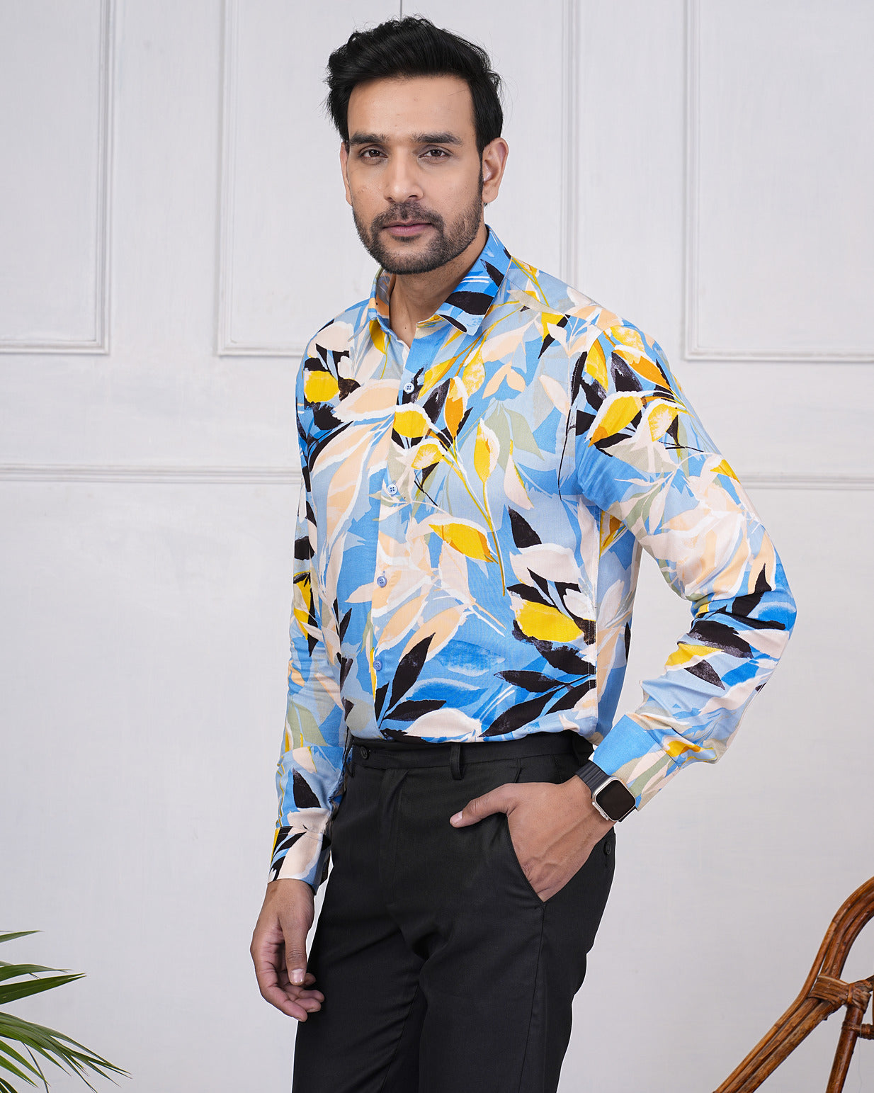 Multicolor With Rayon Fabric Regular Fit Men's Shirt