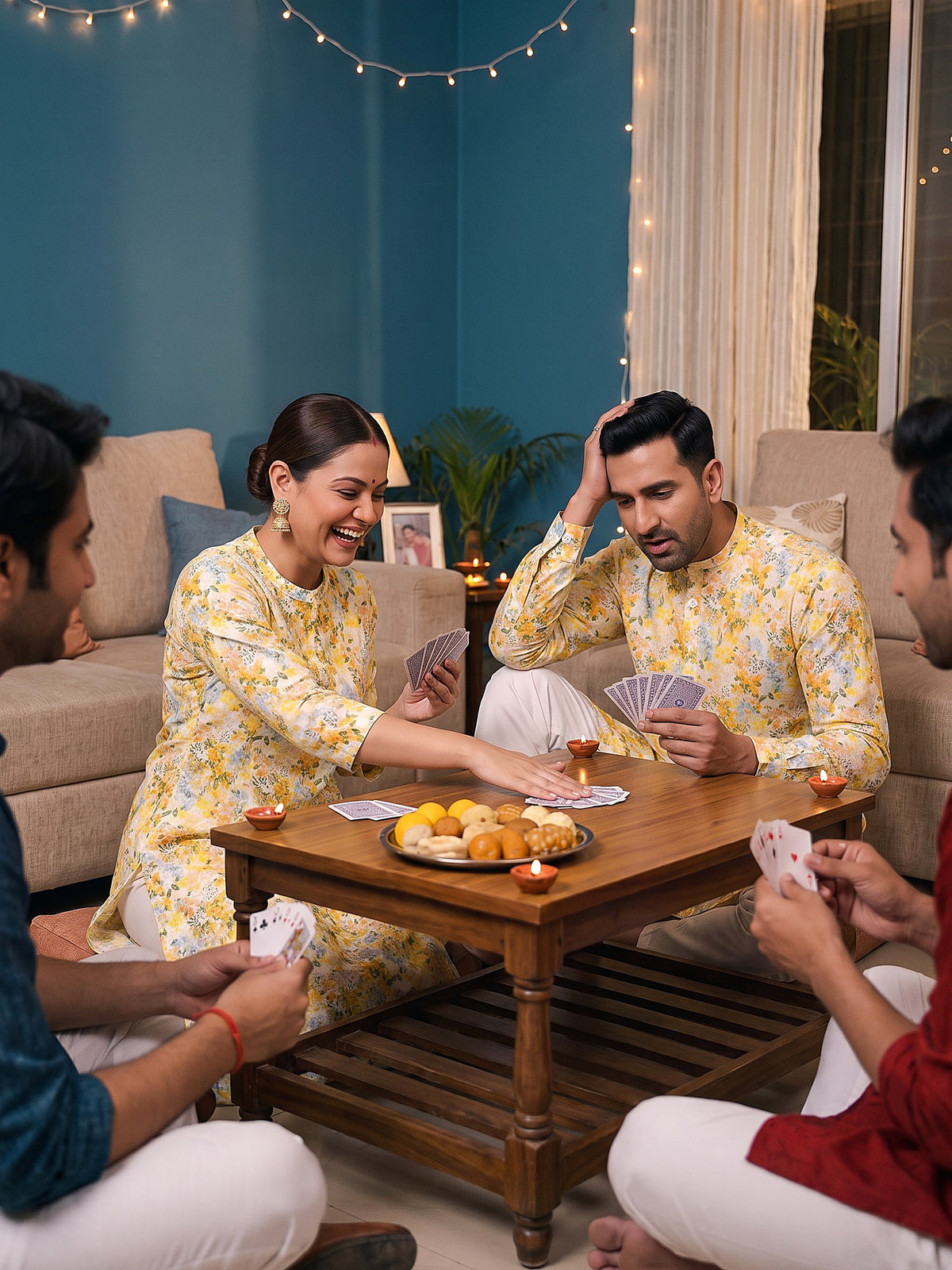 Yellow Watercolour Floral Jodi couple candid