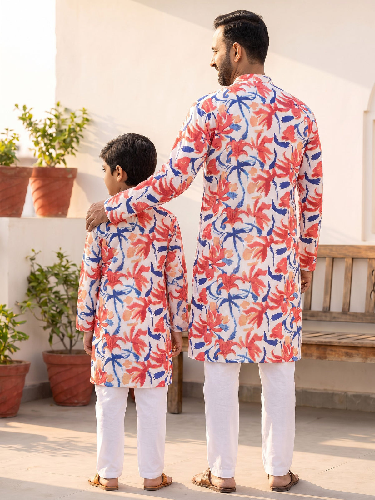 Fresh Festive Look Colorful Floral Printed Kurta For Beta