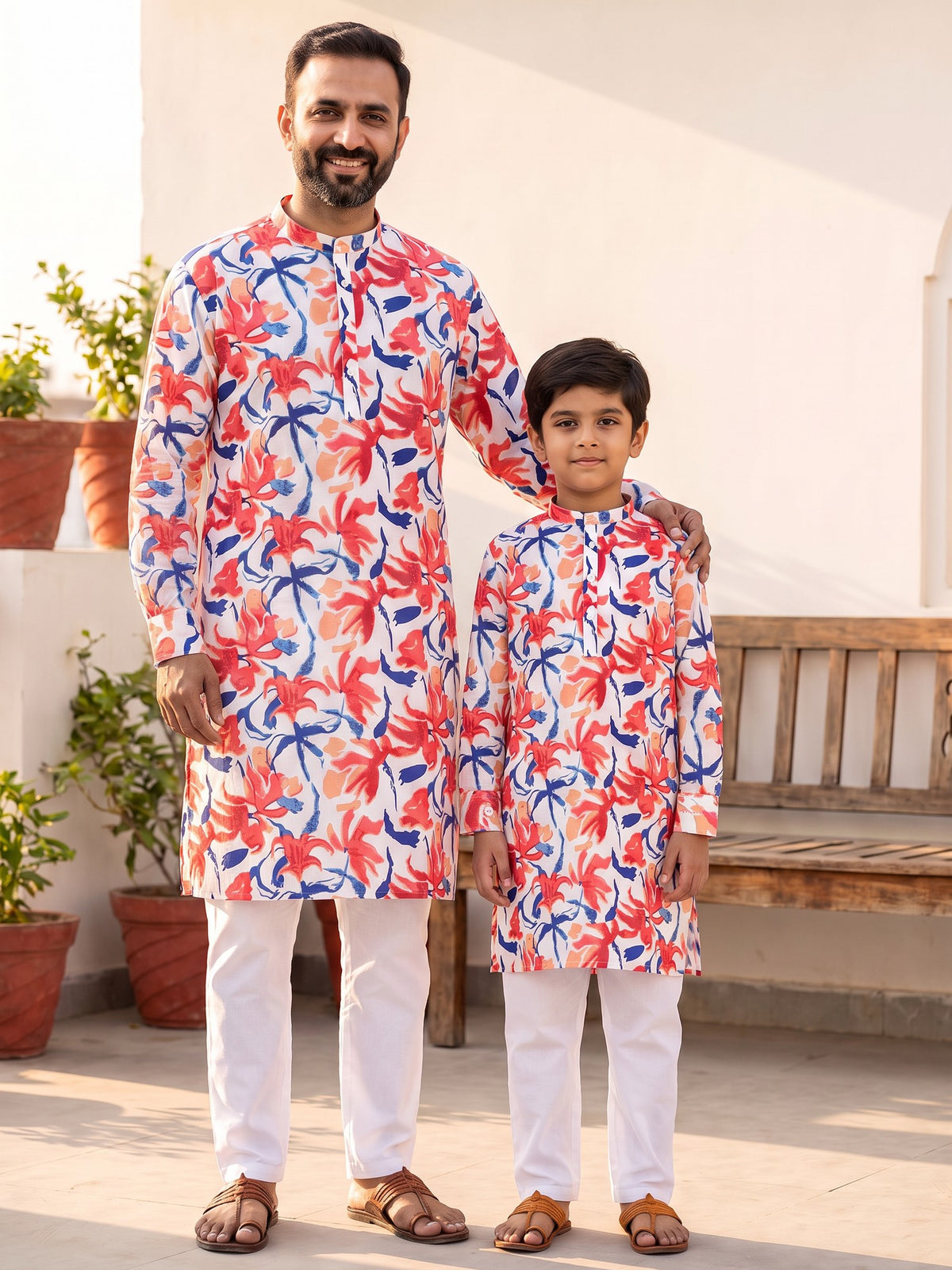 Fresh Festive Look Colorful Floral Printed Kurta For Beta
