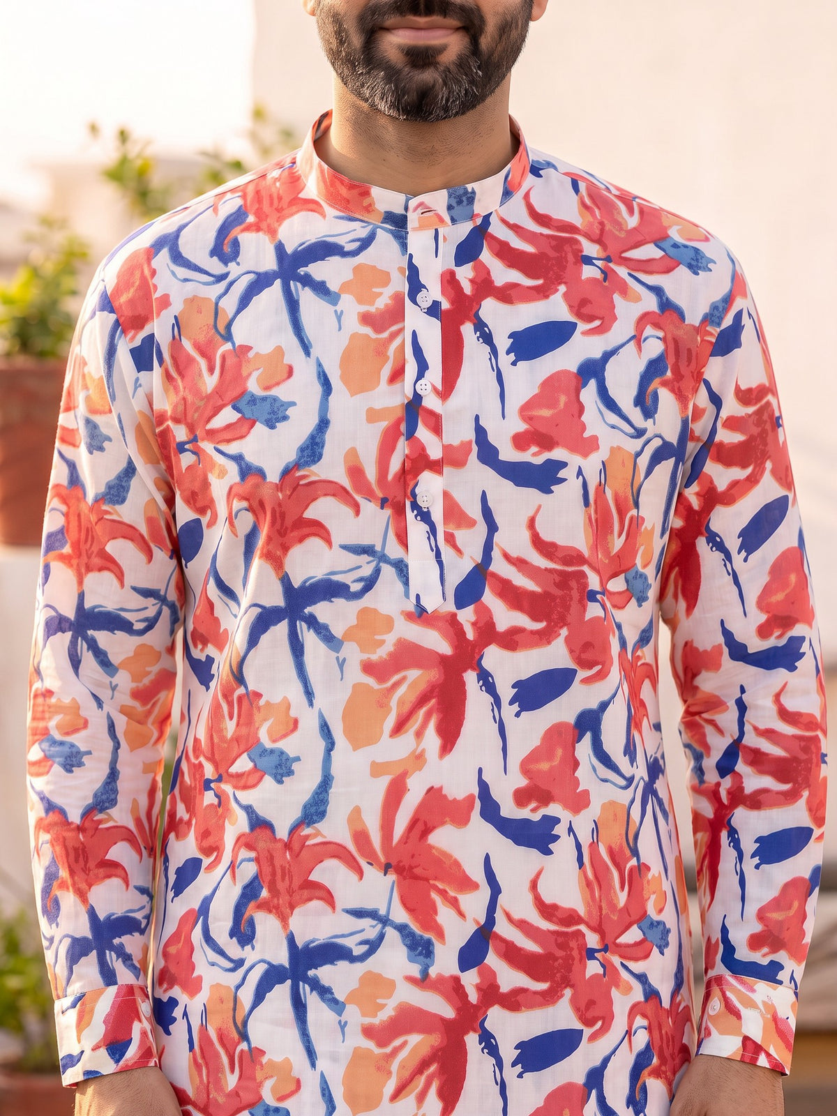 Fresh Festive Look Colorful Floral Printed Kurta For Beta