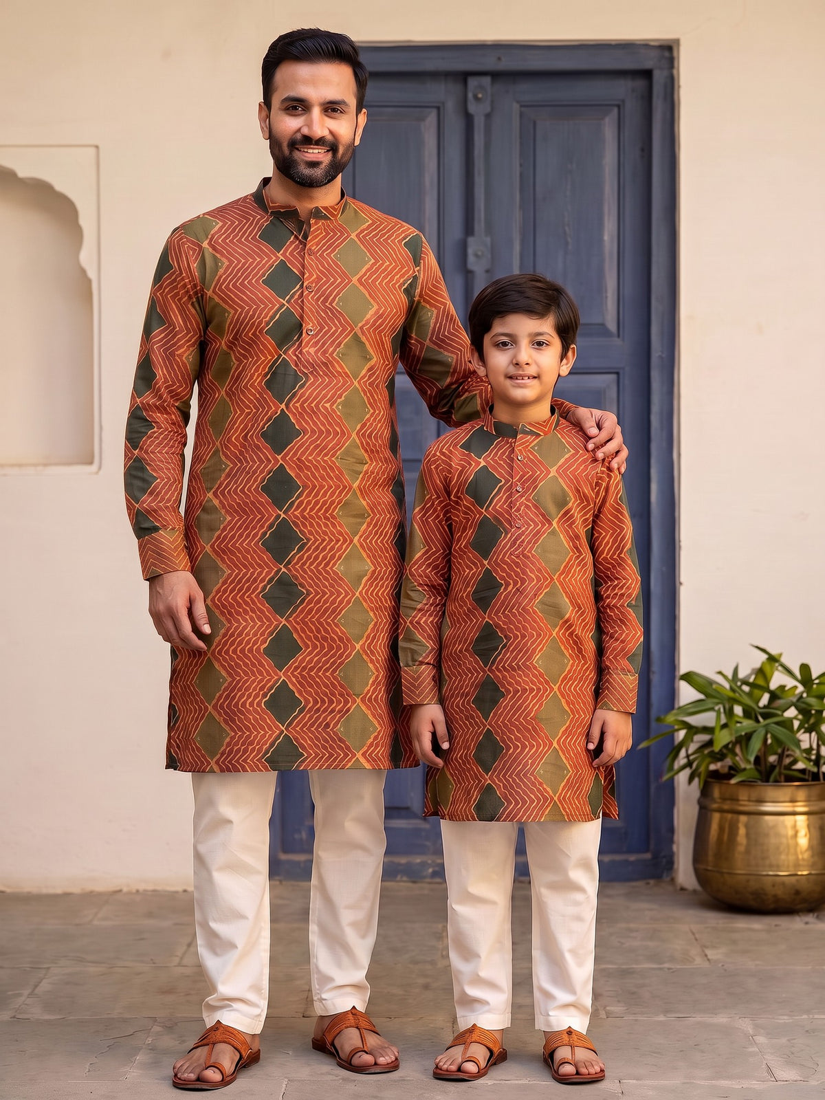The Striking Zig-Zag and Diamond Pattern Kurta For Beta