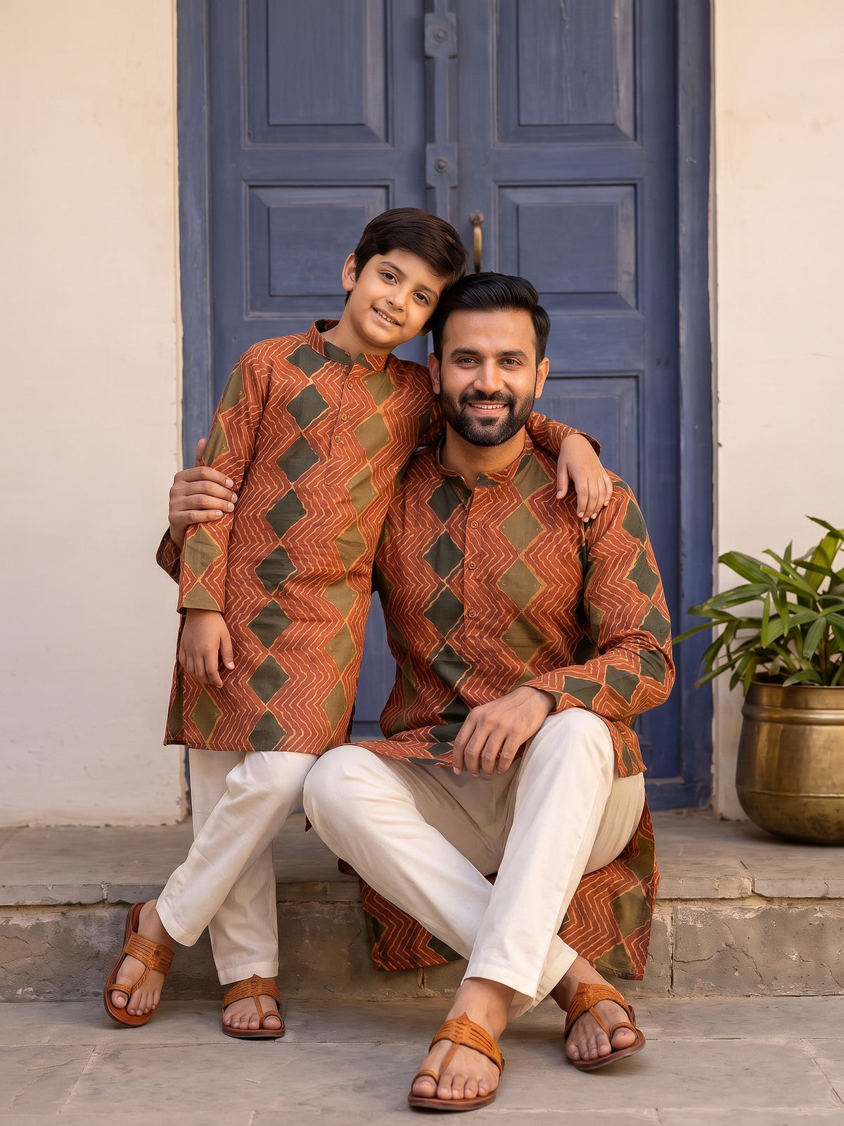 The Striking Zig-Zag and Diamond Pattern Kurta For Beta