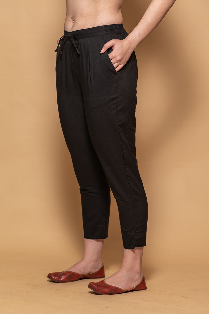 Black Simple Kurti Pant