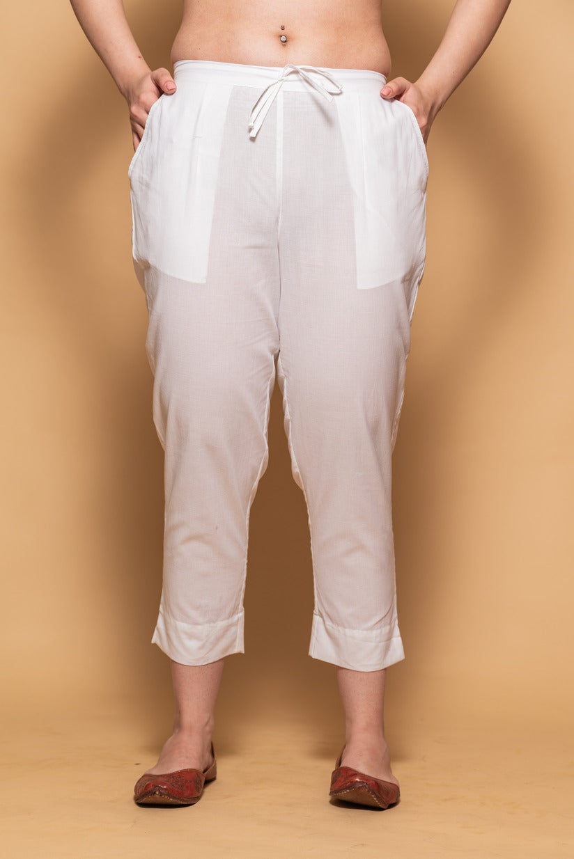 White Simple Kurti Pant