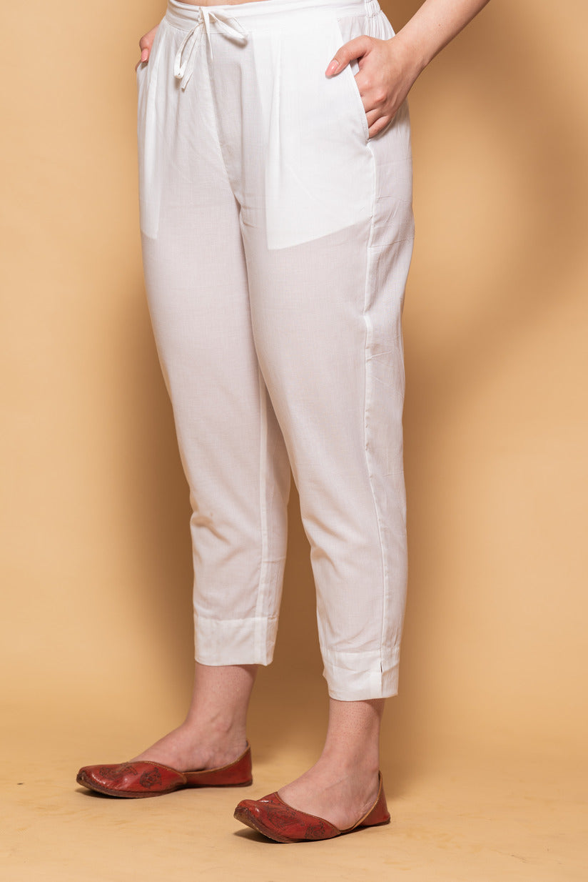 White Simple Kurti Pant